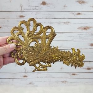 Vintage Brass Chicken Wall Art Decor Farmhouse